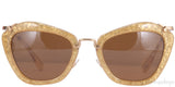 Gold Acetate Glitter Sunglasses