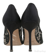 Floral Lace Black Hangisi Pump