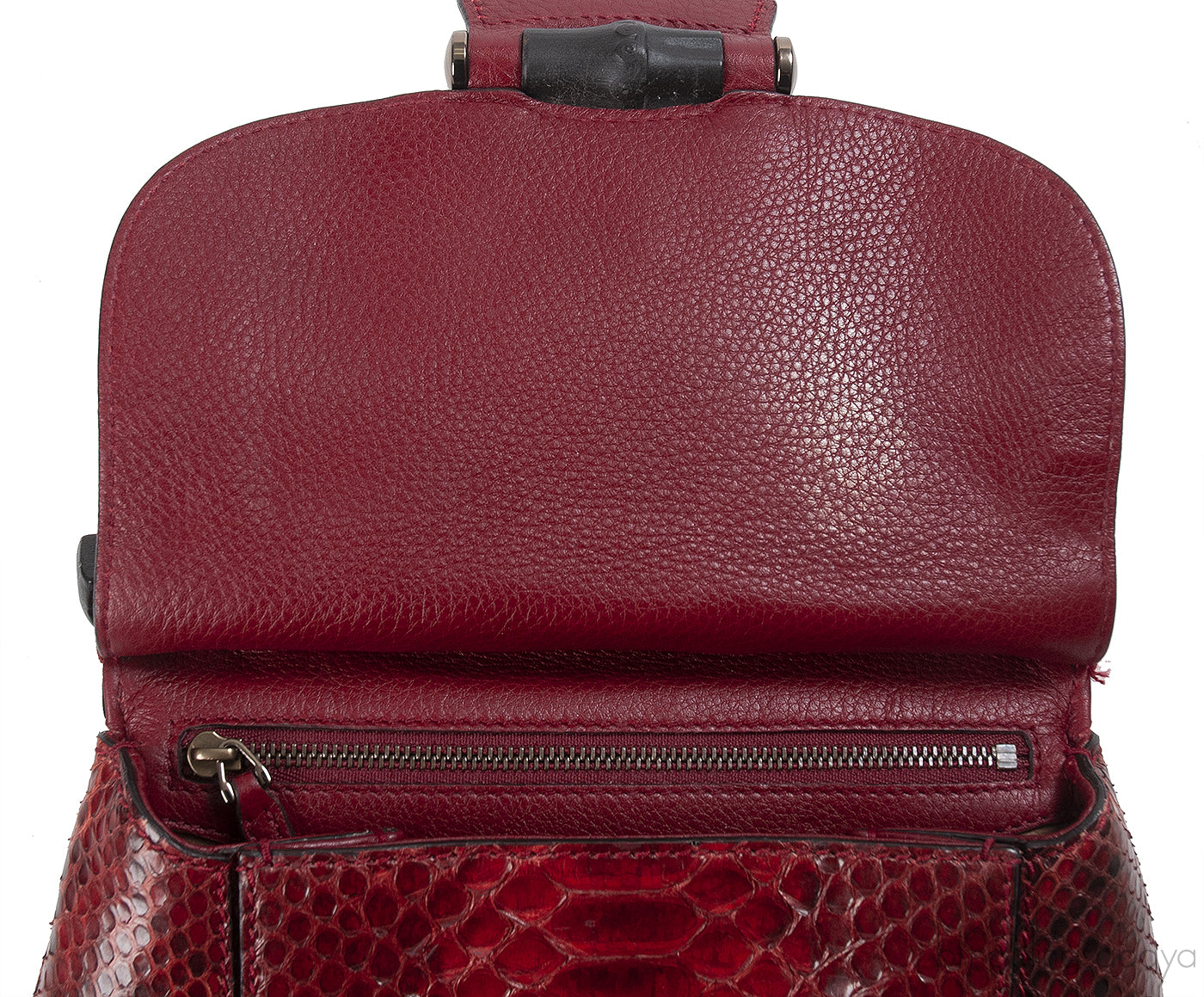 Gucci Red Python Nouveou Mini Shoulder Bag