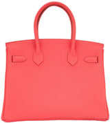 Birkin 30 Red Pivoine Togo PHW