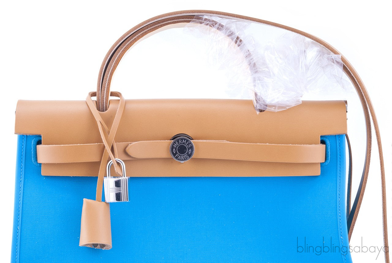 Herbag Zip MM Blue Azteque with Mint