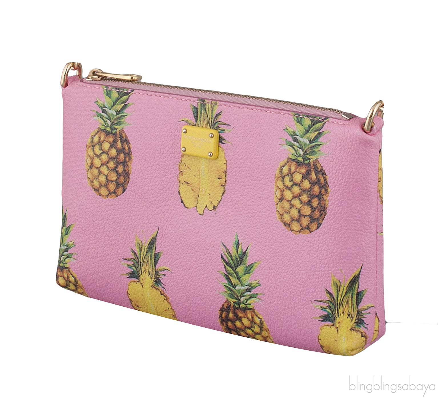 Pink Pineapple Printed Pouch