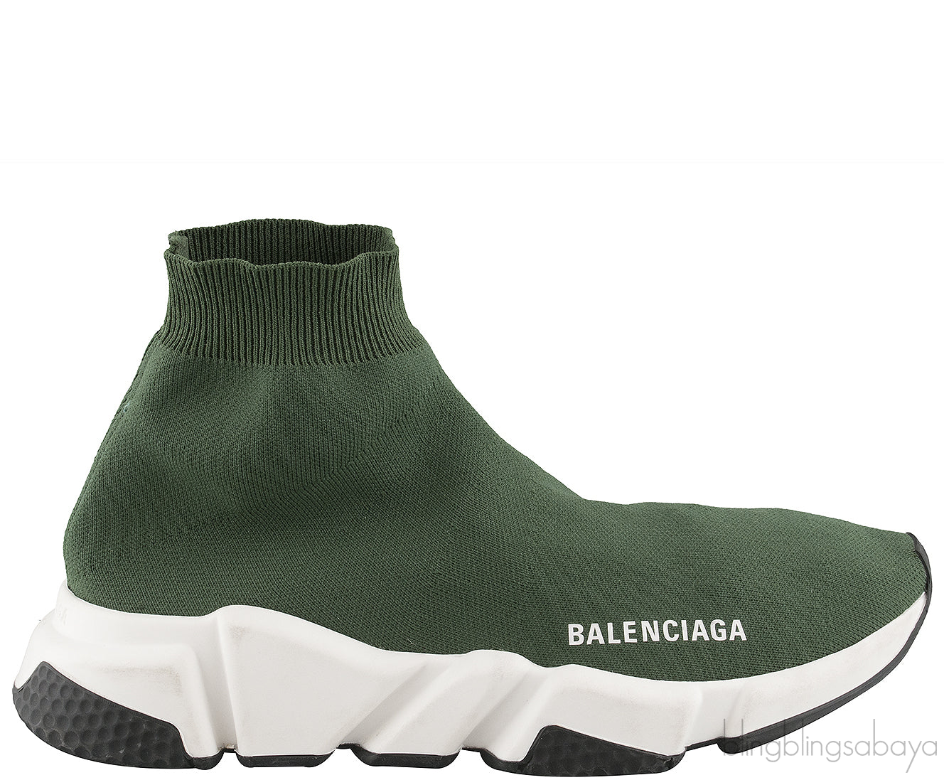 Green Speed Stretch-knit High Top Sneakers