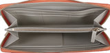 Orange Long Clutch Wallet  w/ Passport Holder