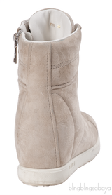 Prada Grey Suede Wedge Sneakers