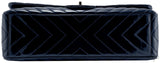 Blue Indigo Patent Chevron Maxi Bag