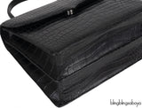 Maxime Black Crocodile Bag