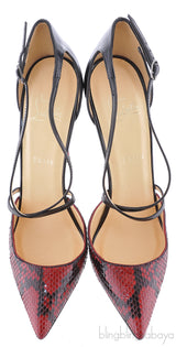 Snakeskin Bi-color Pointed Heels