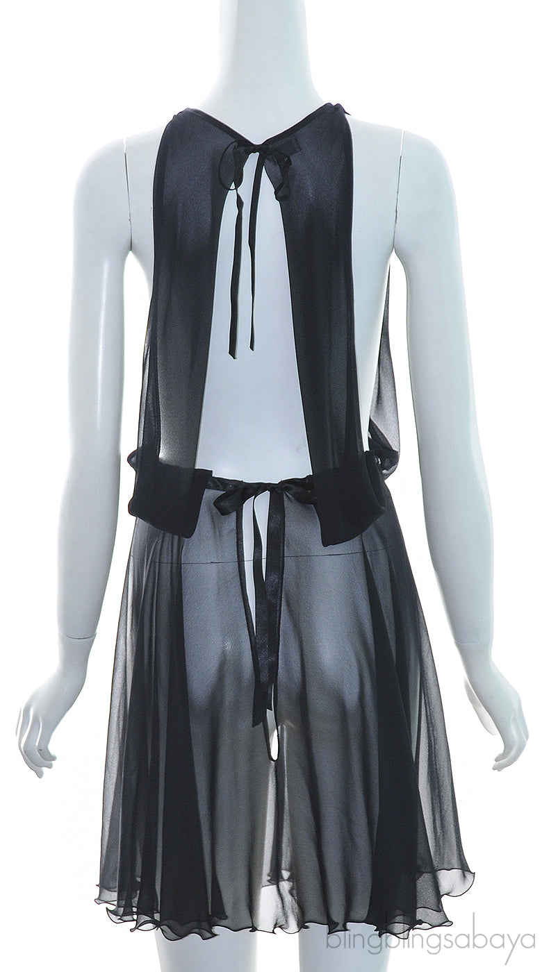 Black Chiffon Nightdress
