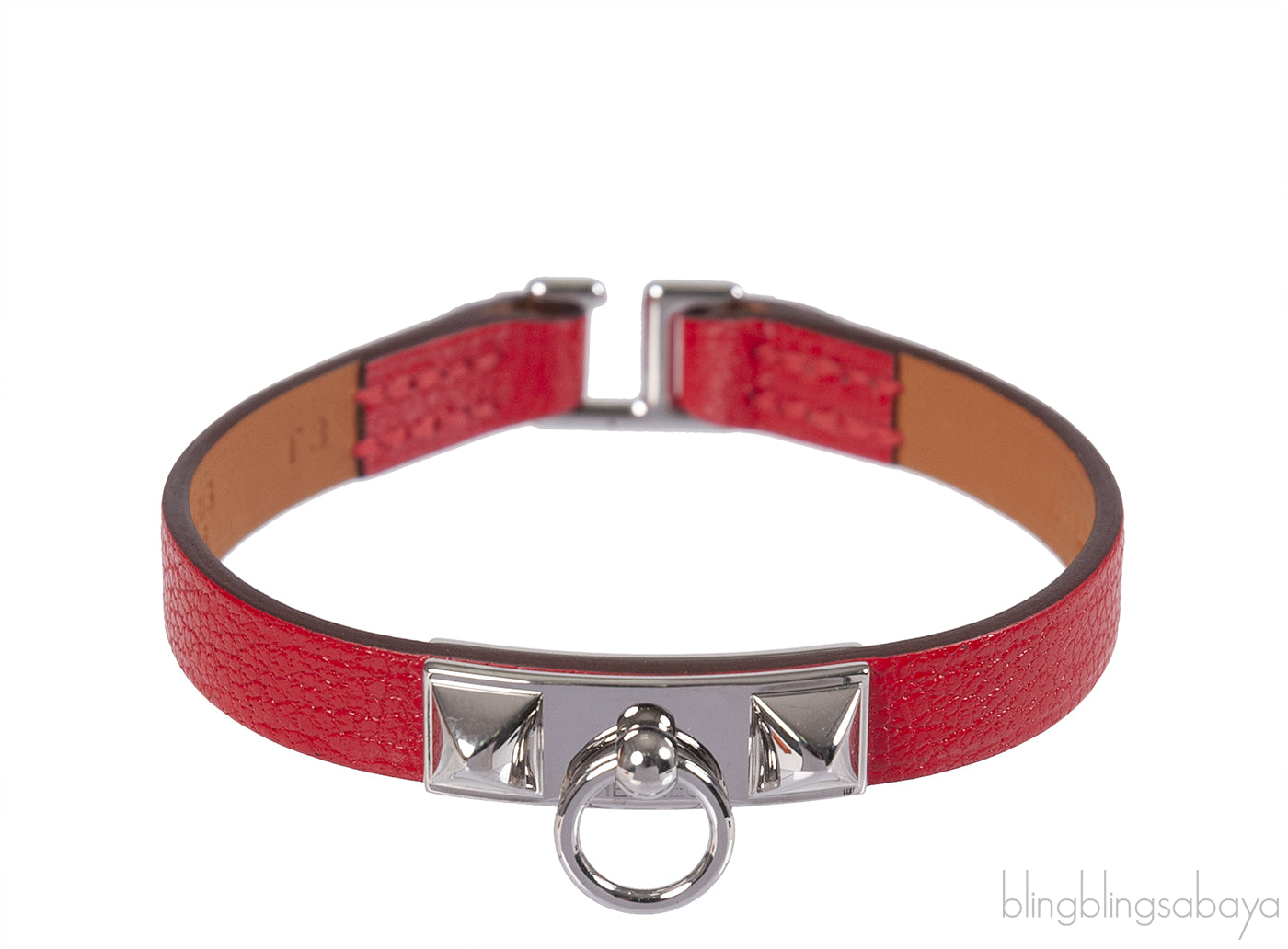 Hermes Rivale Mini Bracelet Chamkila Rouge Coeur PHW