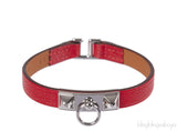 Hermes Rivale Mini Bracelet Chamkila Rouge Coeur PHW