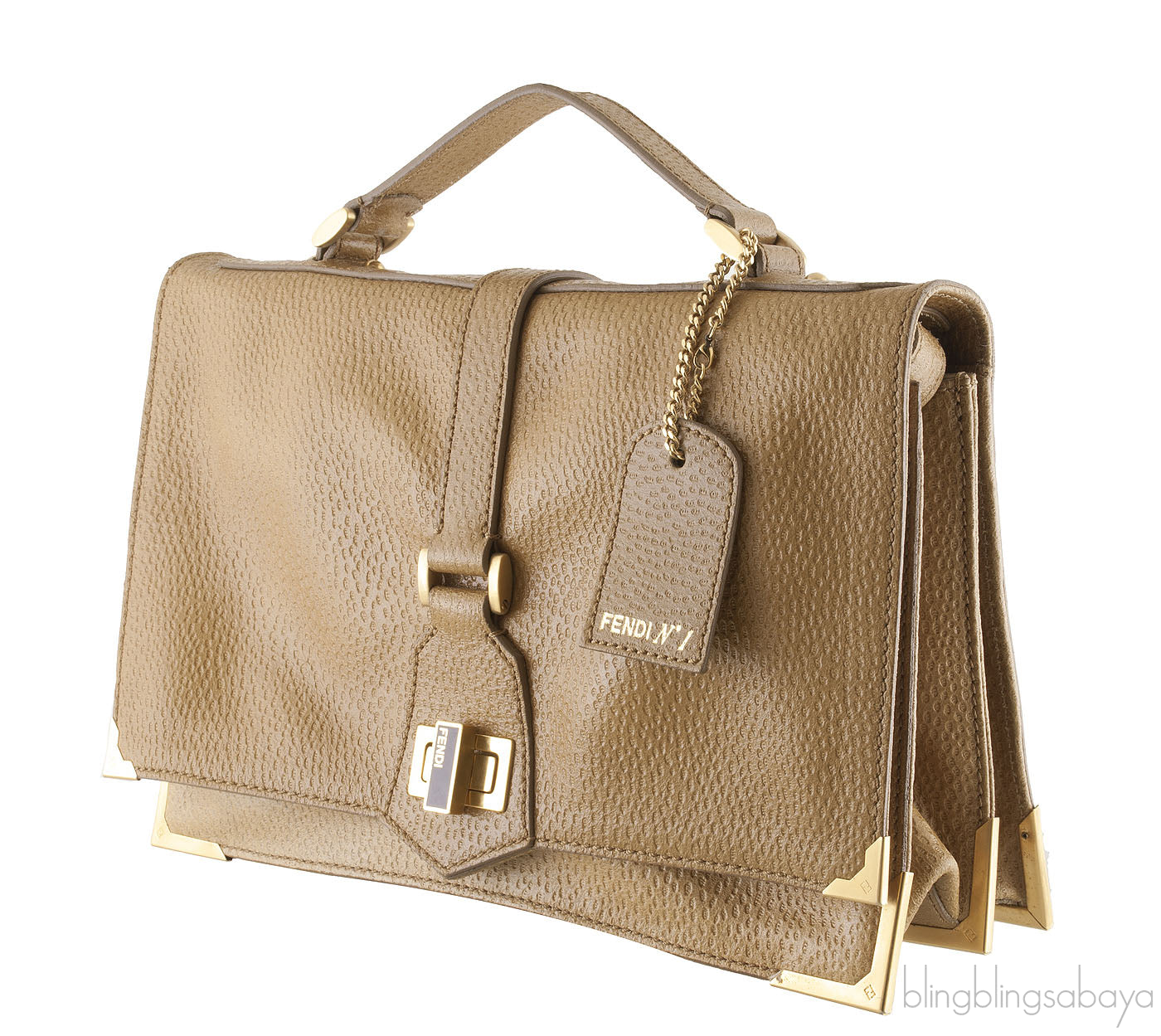 Fendi Brown Clutch Shoulder Bag