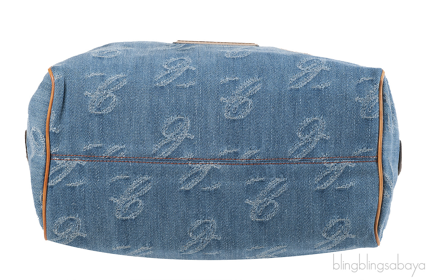 Chopard Blue Denim Distressed Logo Shoulder Bag