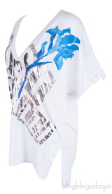 White Oversized Logo Print T-shirt