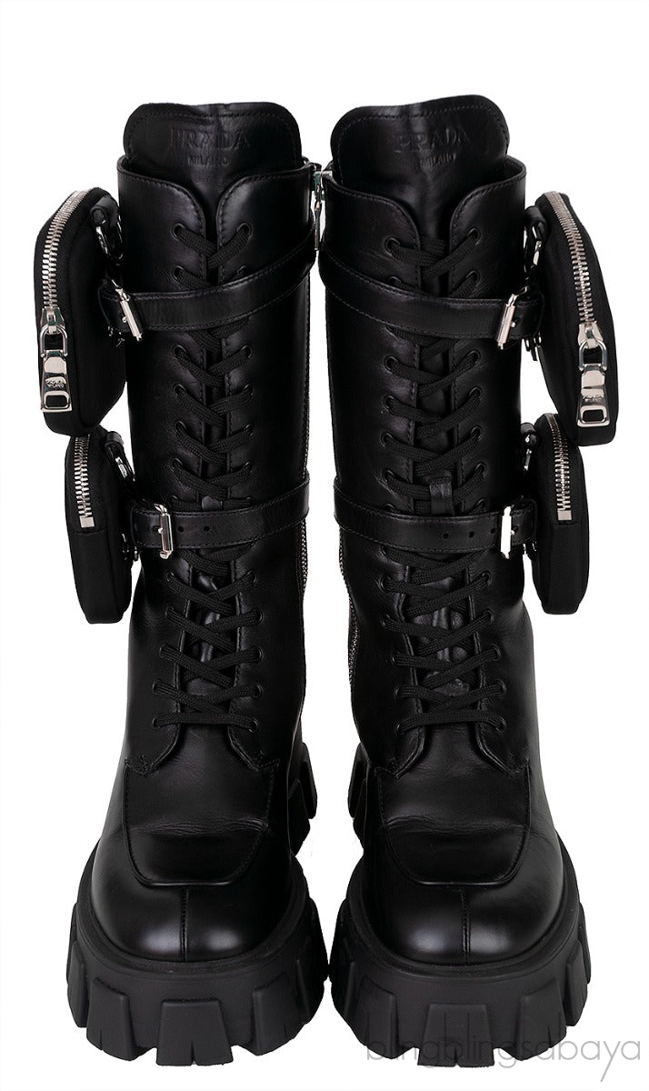 Black Monolith Leather Boots