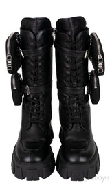 Black Monolith Leather Boots