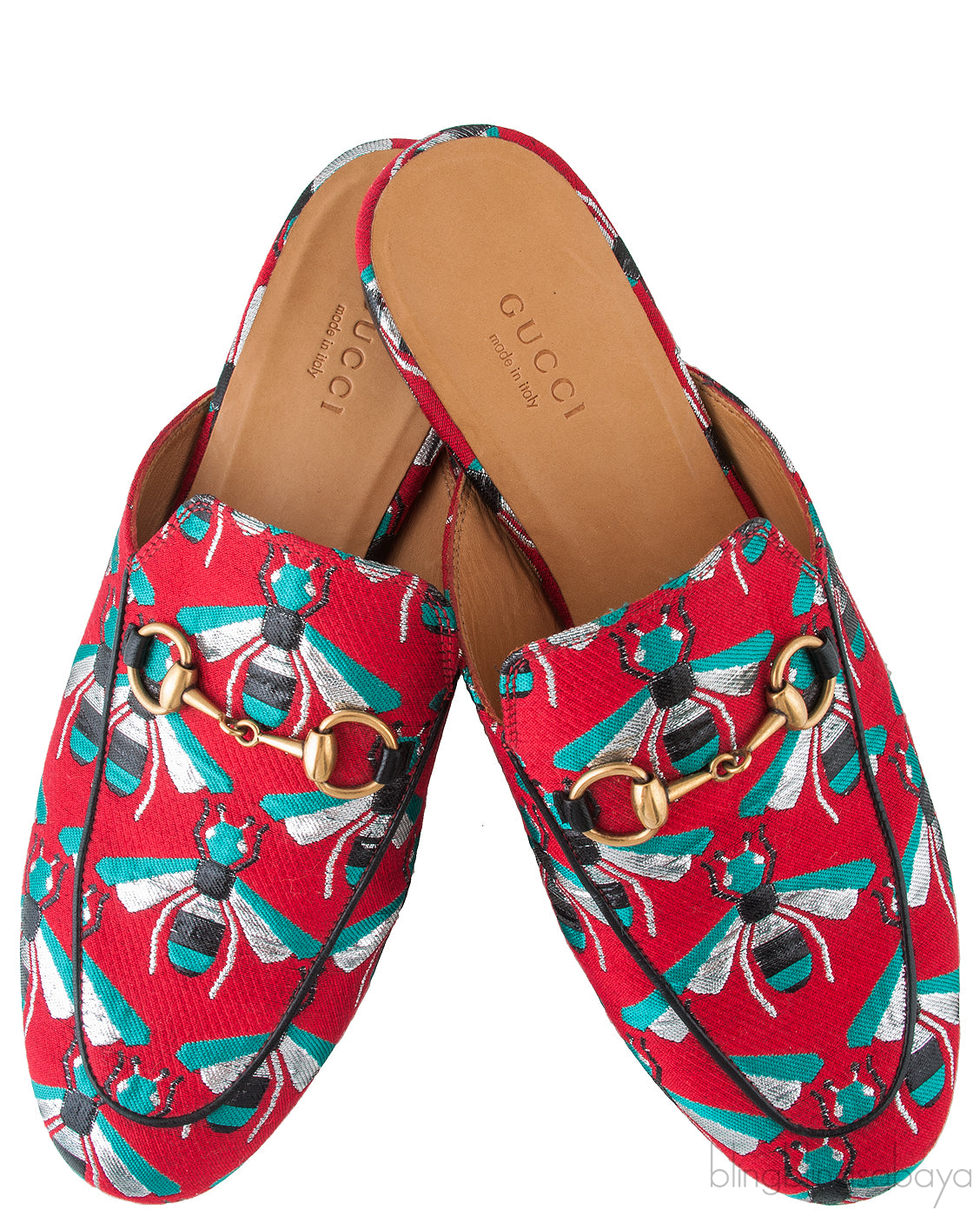 Bee Jacquard Princetown Sandals