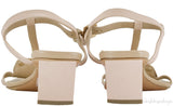 Boucle Nude Leather Sandals*