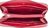 Red Quilted Patent Long Wallet