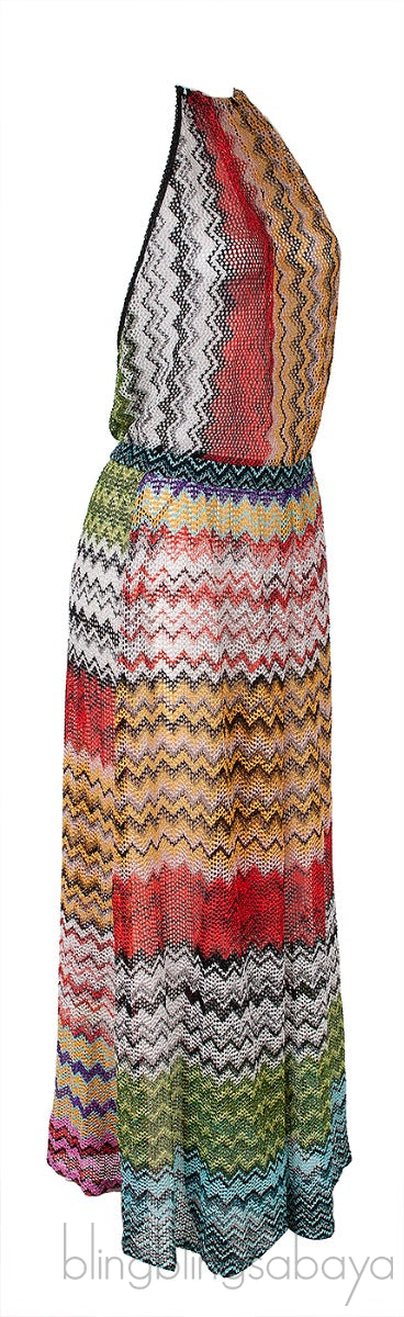 Halter Neck  Multicolor Sheer Jumpsuit