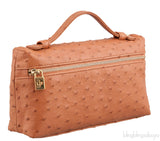 L19 Brown Ostrich Pouch