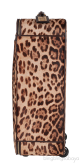 Leopard Pony Hair Medium Luggage Trolley