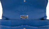 Chanel Classic Blue Python Jumbo Flap Bag