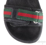 Black Strappy Web Kids Sandals