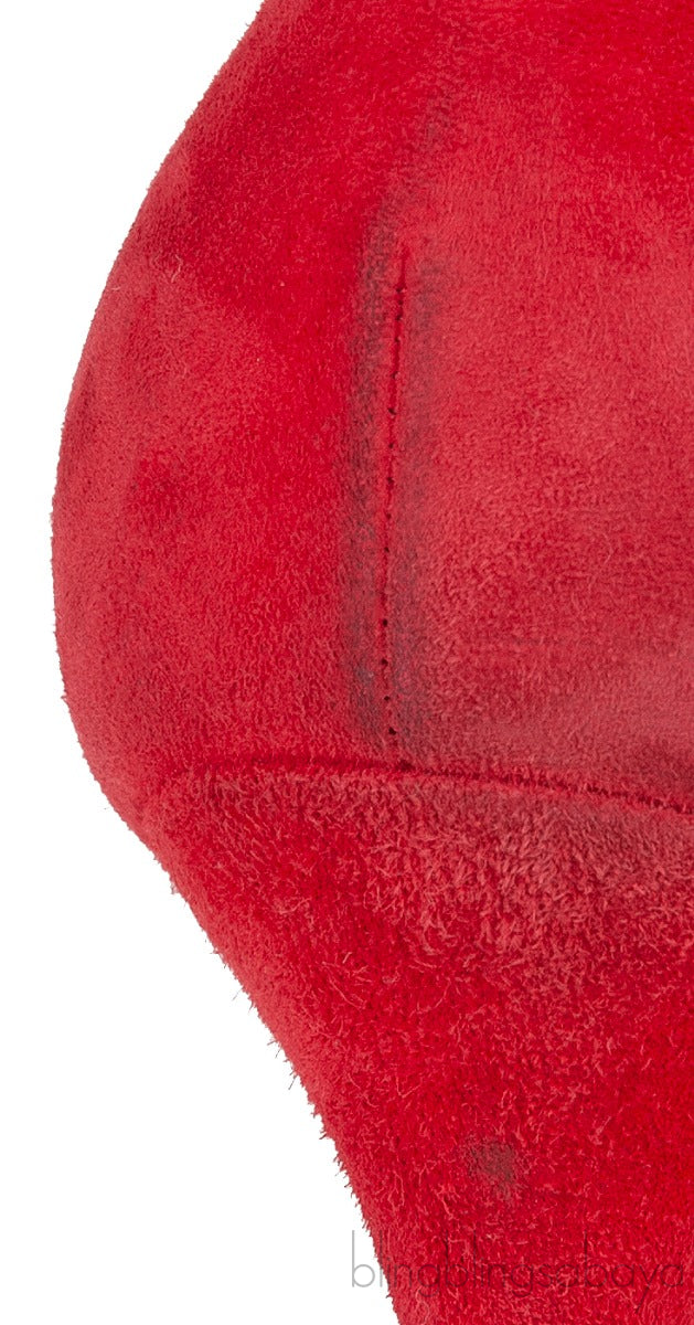 Red Suede PVC Plexi Pump