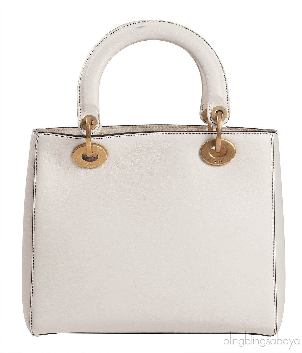 Off-White Lady Dior Calfskin Niki De Saint Phalle Love Medium Supple Bag