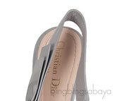 Christian Dior Grey Patent J\'Adior Slingback Heels
