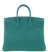 Birkin 25 Malachite Togo GHW