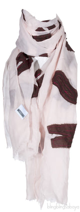 Pink Logo Patches Scarf