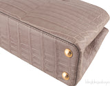 Capucines Crocodile Taupe BB