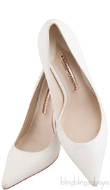 White Pointed Multicolor Crystal Heels