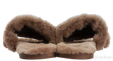 Cognac Monogram Mink Fur Slides