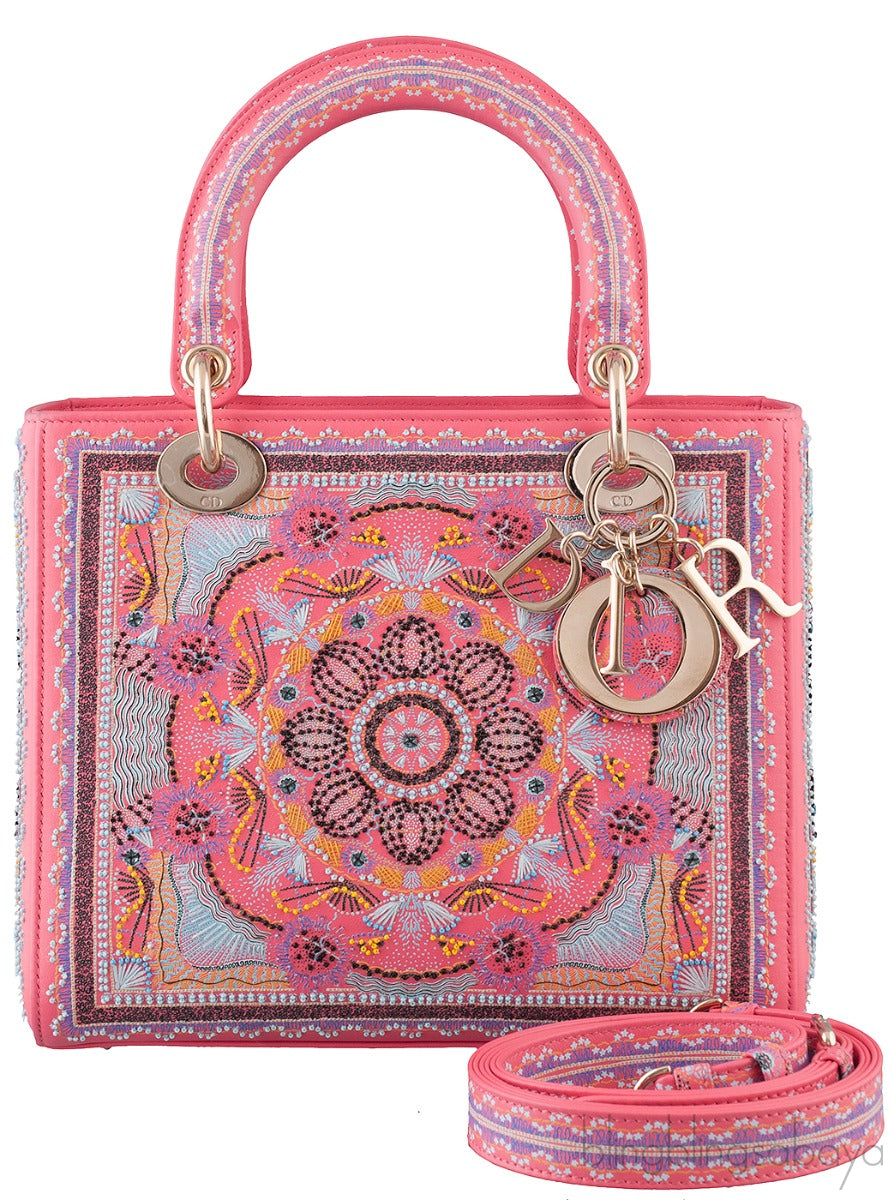 Lady Dior Multicolor Light Pearls & Thread Embroidery