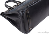 Hermès Birkin 35 Ghillies Noir Veau Evercolor Denim Fonce