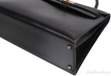 Vintage Kelly 32 Black Box Sellier GHW