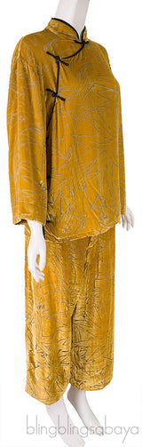 Harlow Leaf Velvet Pajama Set