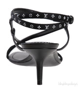 Black Monogram Citizen Strappy Sandals