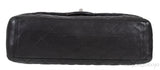 Black Quilted Classic Maxi Flap Bag
