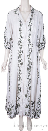 Kendrick Floral Linen Midi Dress