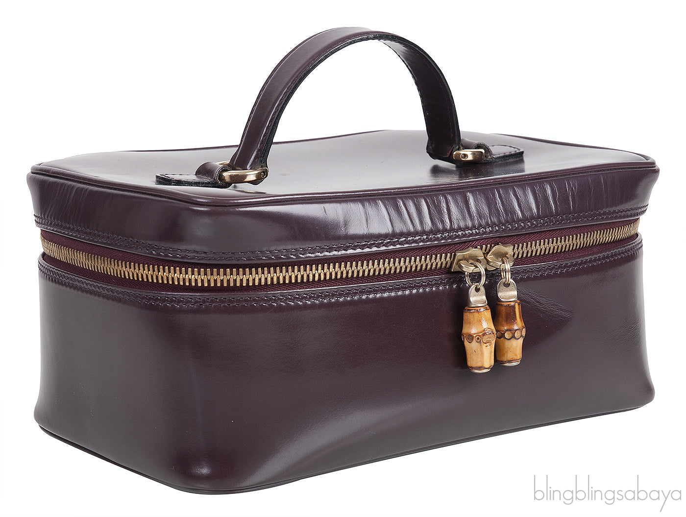Plum Vanity Leather Bag