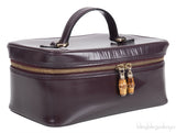 Plum Vanity Leather Bag