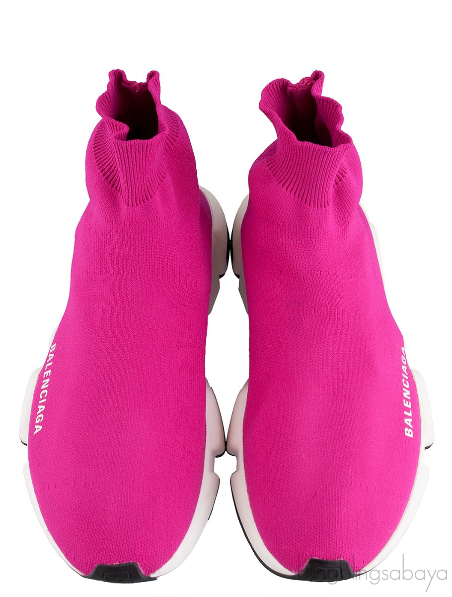 Fuchsia Speed Stretch-knit High Top Sneakers