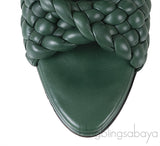 Bottega Veneta Curve Optic Emerald Green Sandals