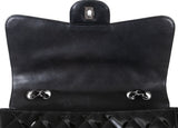 Classic Black Patent Jumbo Quilted Bag