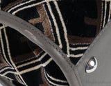 Peekaboo Large Velvet Logo Print