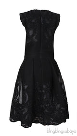 Maje Mesh Pleated Dress